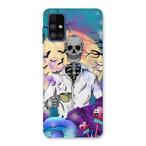 Morning Tea Skull Back Case for Galaxy M51