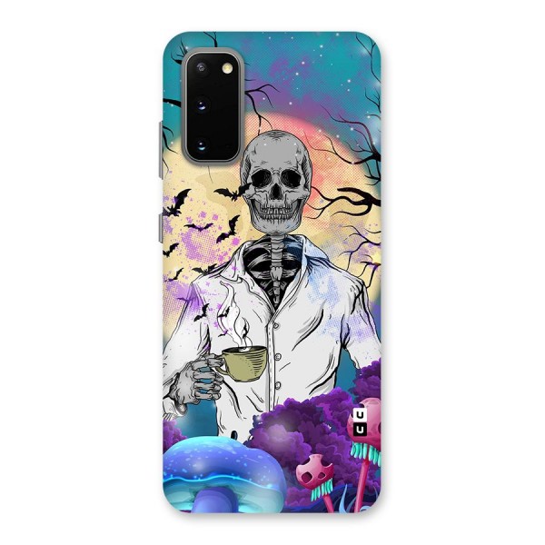 Morning Tea Skull Back Case for Galaxy S20