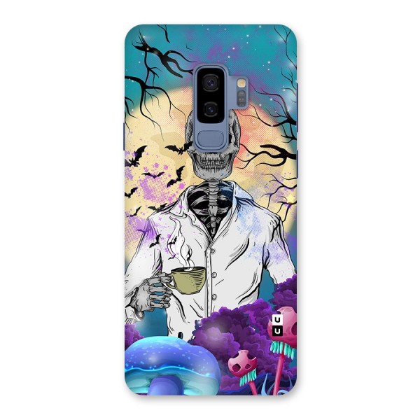 Morning Tea Skull Back Case for Galaxy S9 Plus