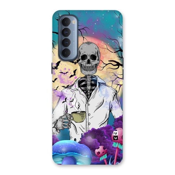 Morning Tea Skull Back Case for Oppo Reno4 Pro