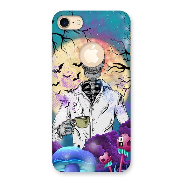 Morning Tea Skull Back Case for iPhone 7 Logo Cut