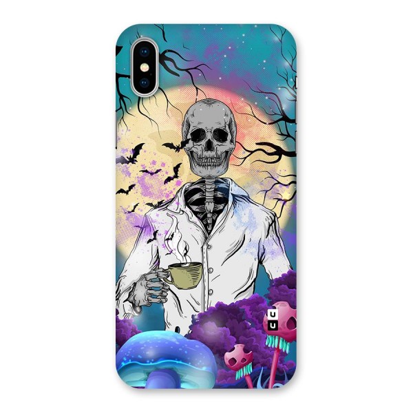 Morning Tea Skull Back Case for iPhone X