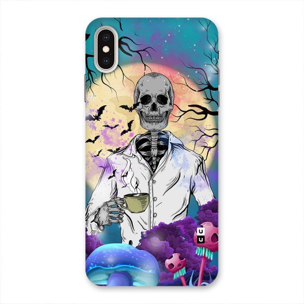 Morning Tea Skull Back Case for iPhone XS Max