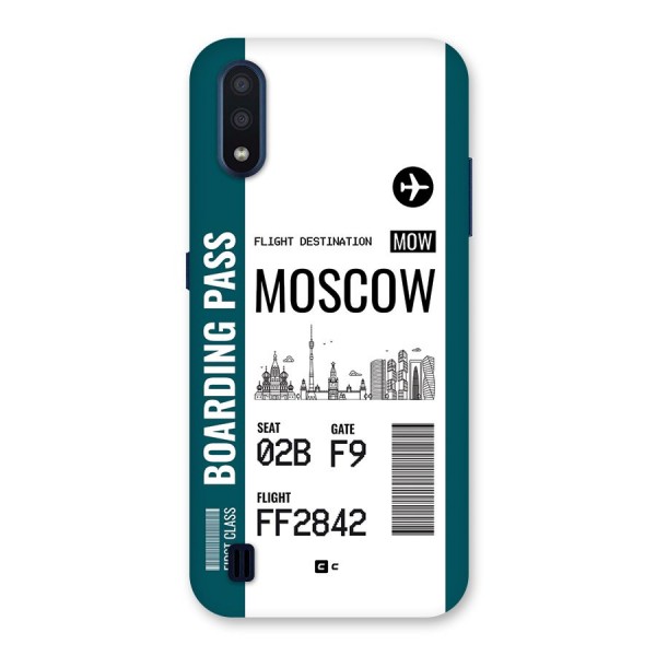 Moscow Boarding Pass Back Case for Galaxy M01