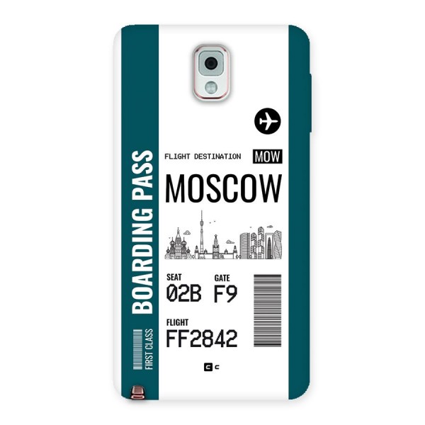 Moscow Boarding Pass Back Case for Galaxy Note 3