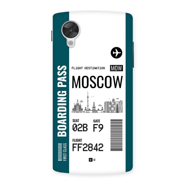 Moscow Boarding Pass Back Case for Google Nexus 5