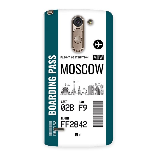 Moscow Boarding Pass Back Case for LG G3 Stylus