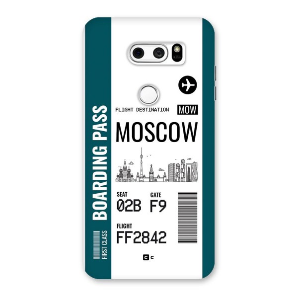Moscow Boarding Pass Back Case for LG V30