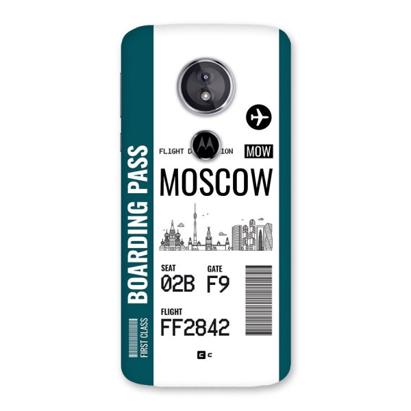 Moscow Boarding Pass Back Case for Moto E5
