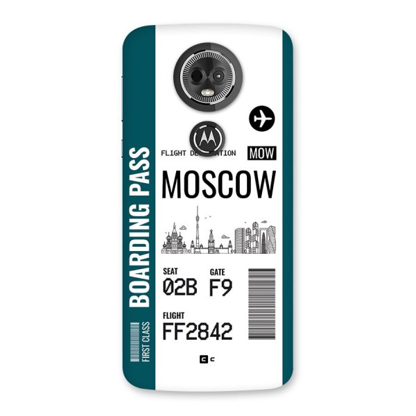 Moscow Boarding Pass Back Case for Moto E5 Plus