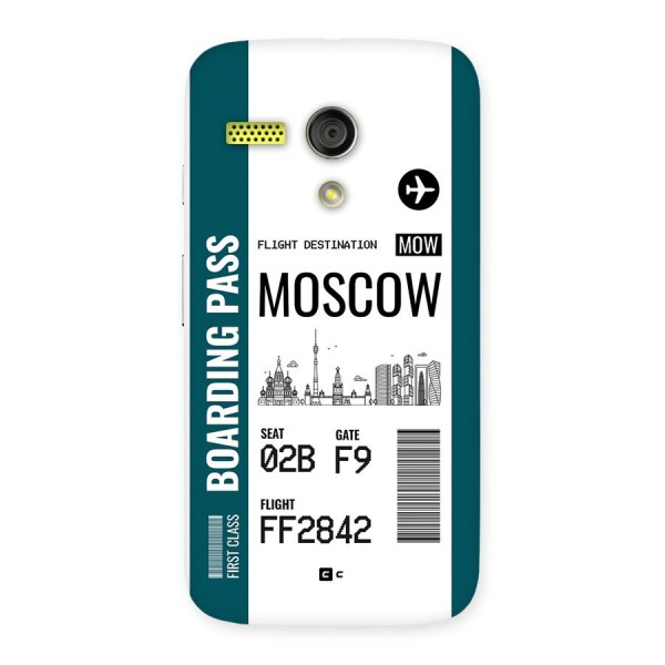 Moscow Boarding Pass Back Case for Moto G
