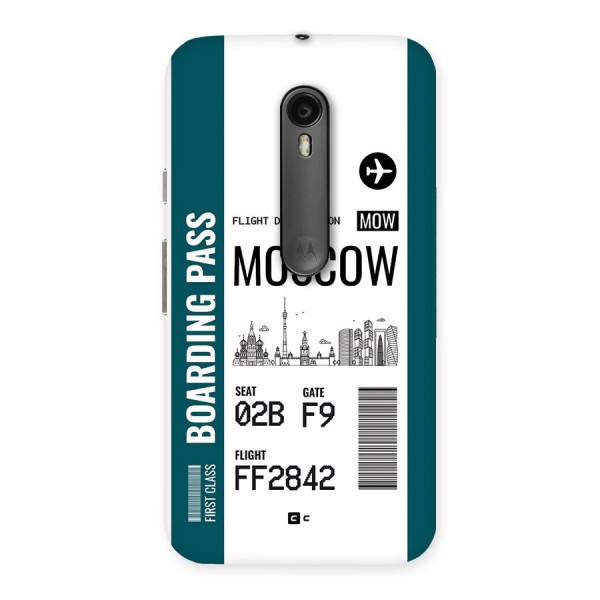 Moscow Boarding Pass Back Case for Moto G3
