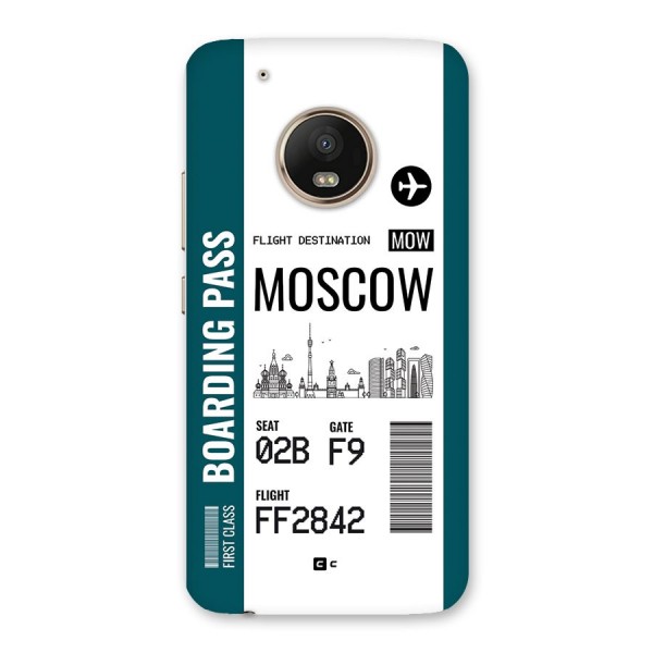 Moscow Boarding Pass Back Case for Moto G5 Plus