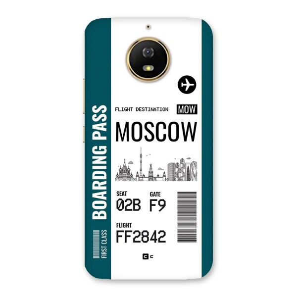 Moscow Boarding Pass Back Case for Moto G5s