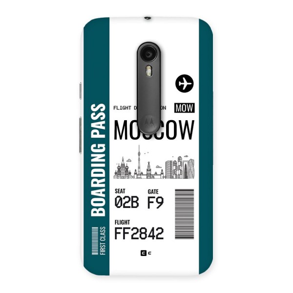 Moscow Boarding Pass Back Case for Moto G Turbo