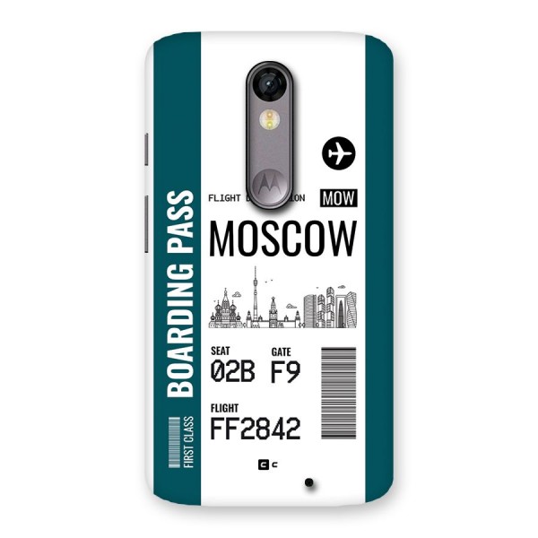 Moscow Boarding Pass Back Case for Moto X Force