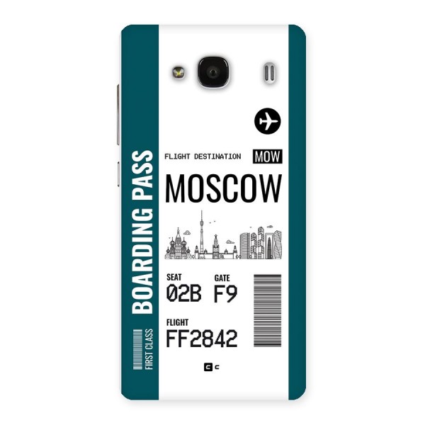 Moscow Boarding Pass Back Case for Redmi 2 Prime
