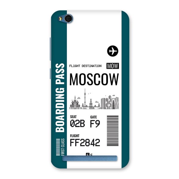 Moscow Boarding Pass Back Case for Redmi 5A