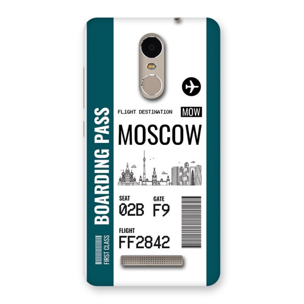 Moscow Boarding Pass Back Case for Redmi Note 3