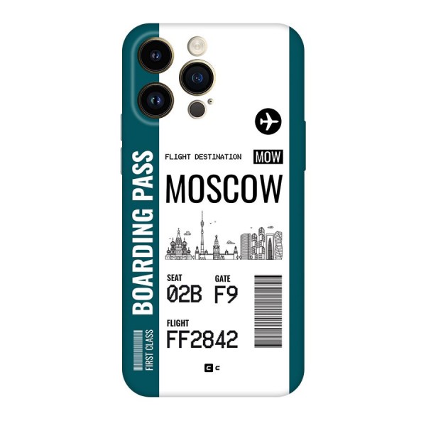 Moscow Boarding Pass Back Case for iPhone 14 Pro Max