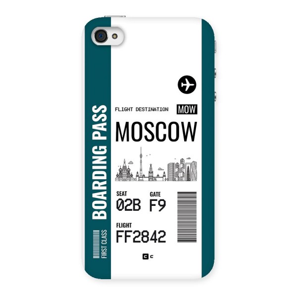 Moscow Boarding Pass Back Case for iPhone 4 4s