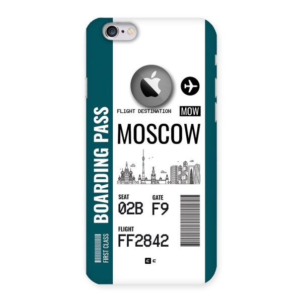 Moscow Boarding Pass Back Case for iPhone 6 Logo Cut