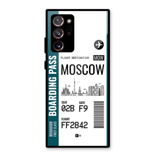 Moscow Boarding Pass Glass Back Case for Galaxy Note 20 Ultra 5G