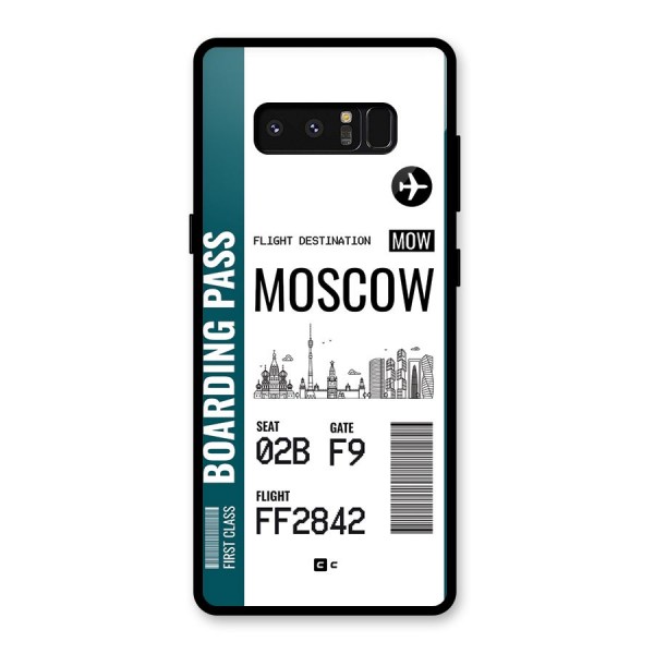 Moscow Boarding Pass Glass Back Case for Galaxy Note 8
