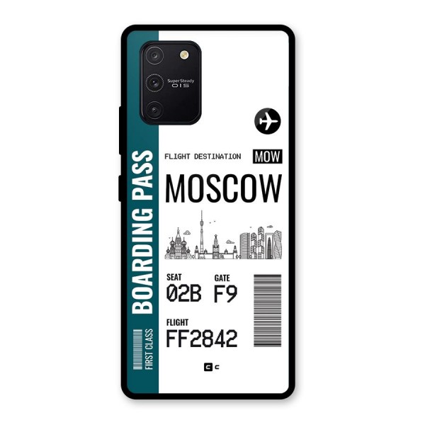 Moscow Boarding Pass Glass Back Case for Galaxy S10 Lite