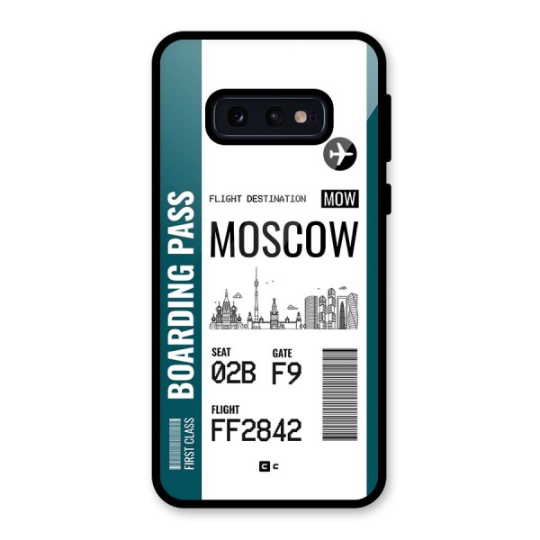 Moscow Boarding Pass Glass Back Case for Galaxy S10e