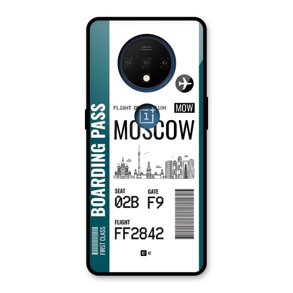 Moscow Boarding Pass Glass Back Case for OnePlus 7T