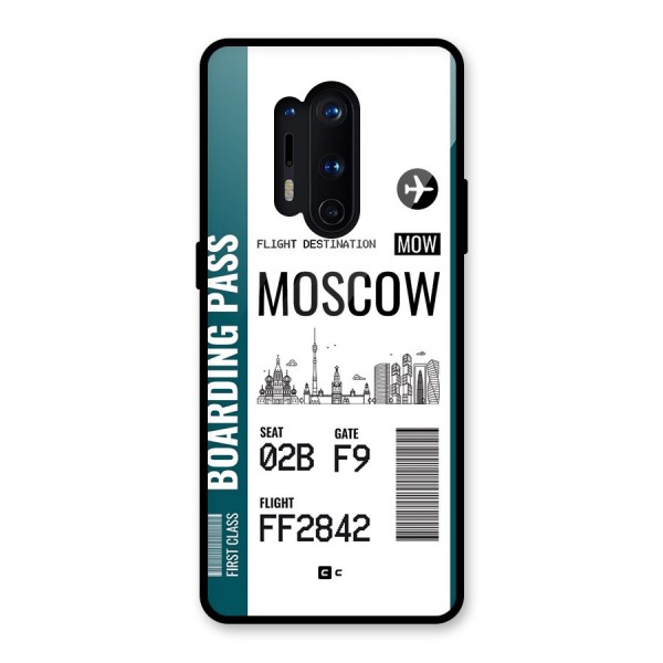 Moscow Boarding Pass Glass Back Case for OnePlus 8 Pro