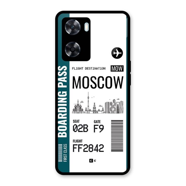 Moscow Boarding Pass Glass Back Case for Oppo A77