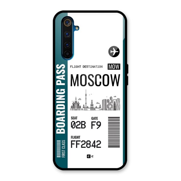 Moscow Boarding Pass Glass Back Case for Realme 6 Pro
