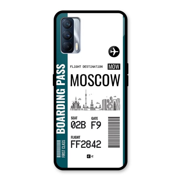 Moscow Boarding Pass Glass Back Case for Realme X7