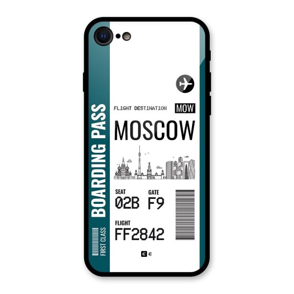 Moscow Boarding Pass Glass Back Case for iPhone 7