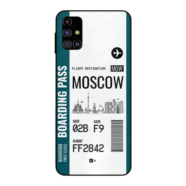 Moscow Boarding Pass Metal Back Case for Galaxy M31s