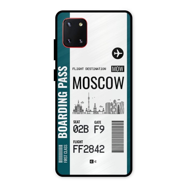 Moscow Boarding Pass Metal Back Case for Galaxy Note 10 Lite
