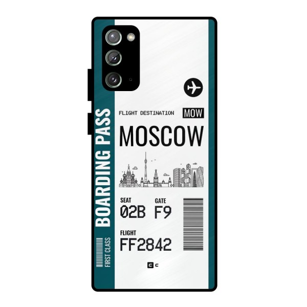 Moscow Boarding Pass Metal Back Case for Galaxy Note 20