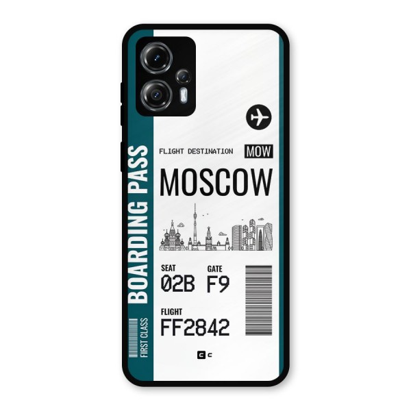 Moscow Boarding Pass Metal Back Case for Moto G13
