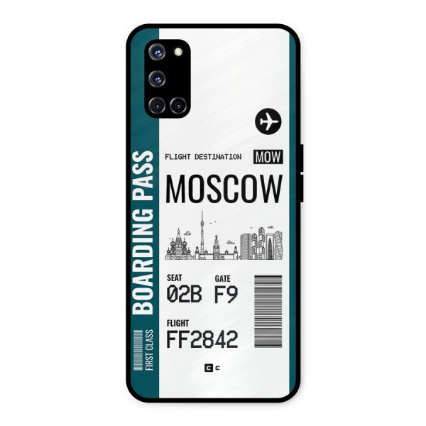 Moscow Boarding Pass Metal Back Case for Oppo A52