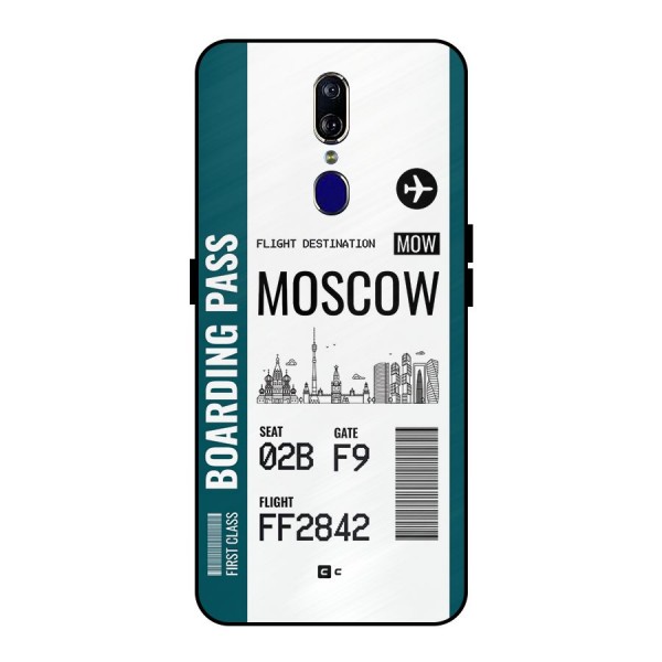 Moscow Boarding Pass Metal Back Case for Oppo F11