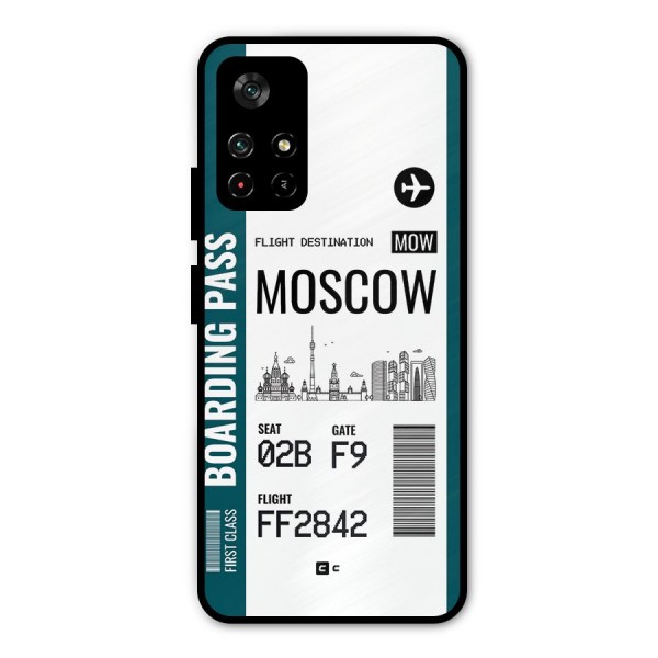 Moscow Boarding Pass Metal Back Case for Poco M4 Pro 5G