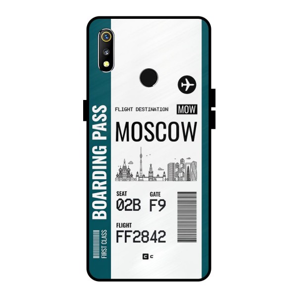 Moscow Boarding Pass Metal Back Case for Realme 3