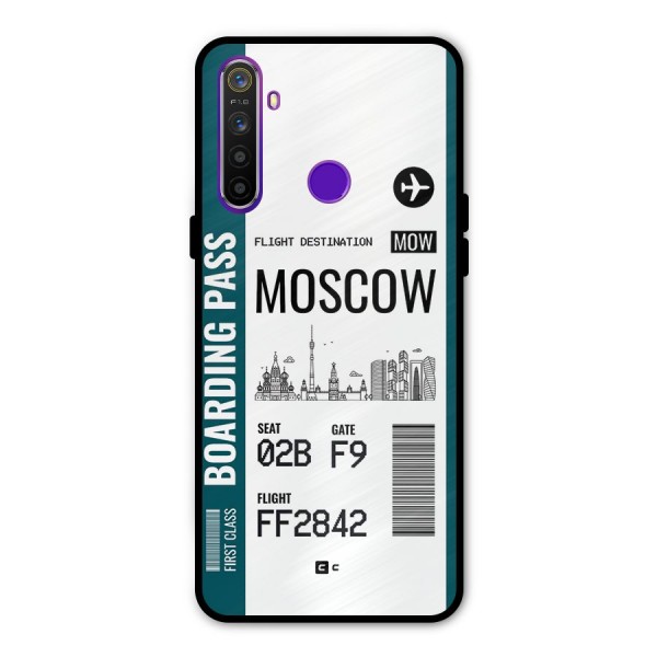 Moscow Boarding Pass Metal Back Case for Realme 5