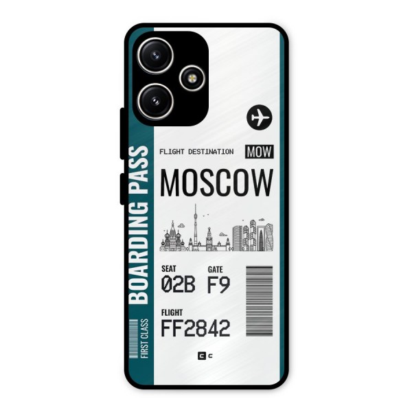 Moscow Boarding Pass Metal Back Case for Redmi 12 5G
