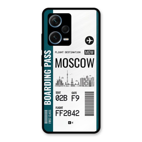 Moscow Boarding Pass Metal Back Case for Redmi Note 12 Pro Plus 5G
