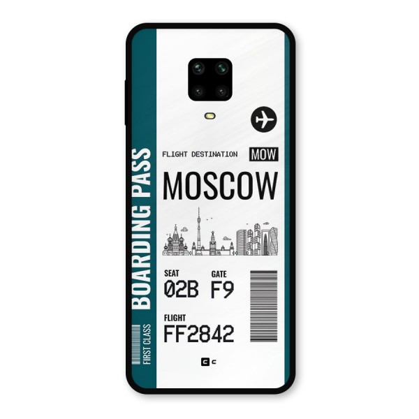 Moscow Boarding Pass Metal Back Case for Redmi Note 9 Pro Max