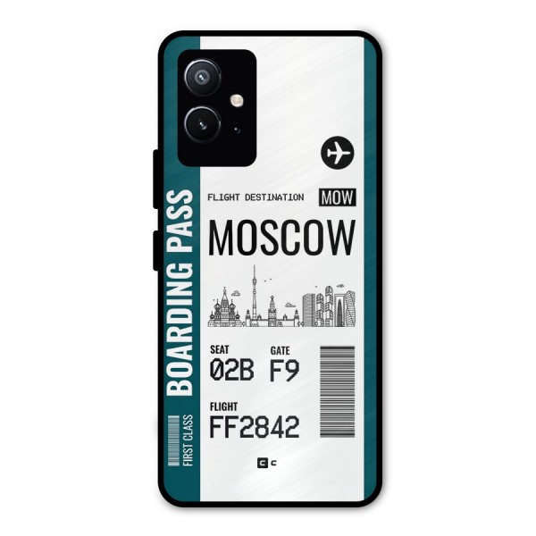 Moscow Boarding Pass Metal Back Case for Vivo T1 5G