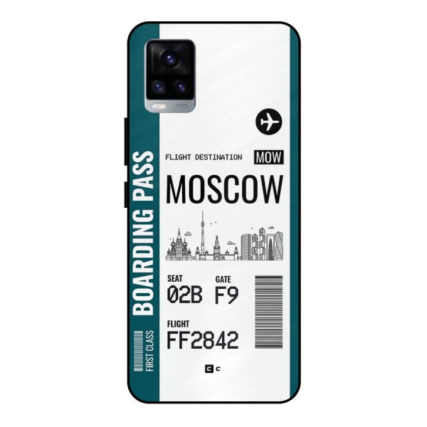 Moscow Boarding Pass Metal Back Case for Vivo V20